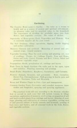 North of Scotland College of Agriculture Prospectus of Craibstone School of Rural Domestic Economy 1936 [Page Fourteen]