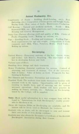 North of Scotland College of Agriculture Prospectus of Craibstone School of Rural Domestic Economy 1936 [Page Twelve]