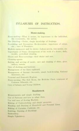 North of Scotland College of Agriculture Prospectus of Craibstone School of Rural Domestic Economy 1936 [Page Seven]