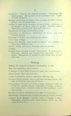 North of Scotland College of Agriculture Prospectus of Craibstone School of Rural Domestic Economy 1936 [Page Ten]