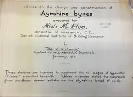 Title Page for Byre Plans